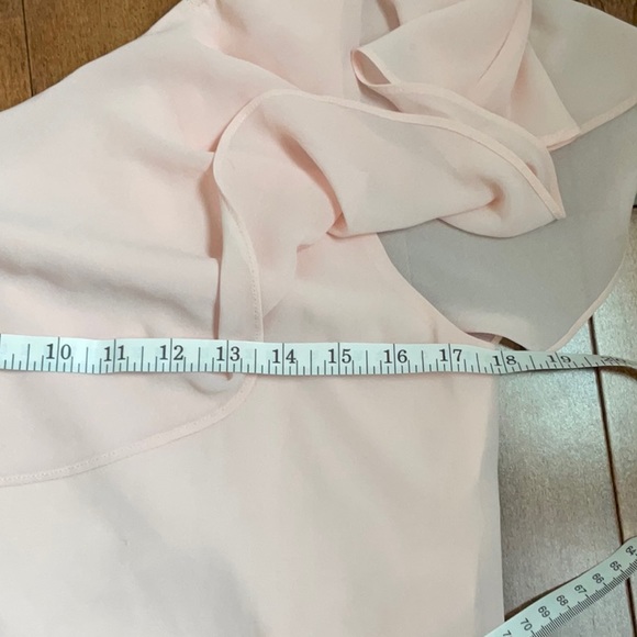 Naked Zebra pink peach chiffon like one shoulder mini dress. Fully lined sz S - Picture 8 of 11